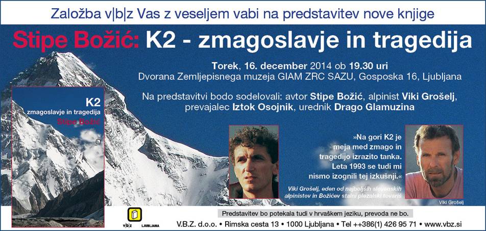 K2 - zmagoslavje in tragedija vabilo K2 - zmagoslavje in tragedija vabilo