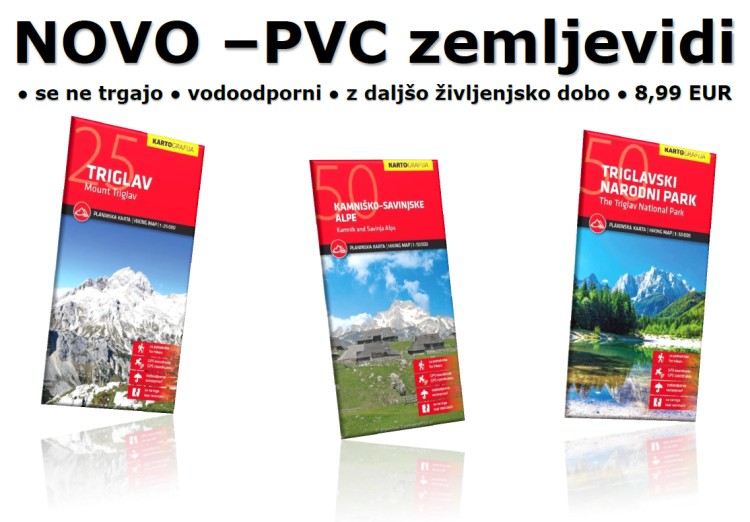 Plastificirani zemljevidi Kartografija - novo 2015