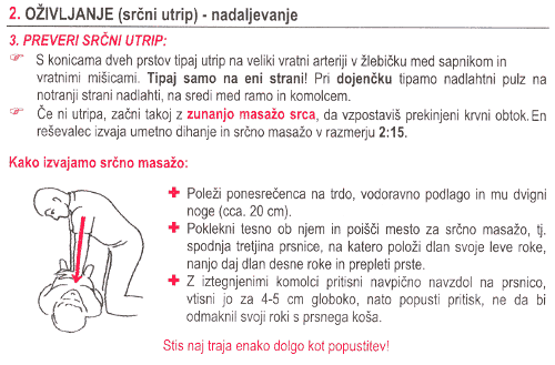 Prva pomoč - priročna navodila